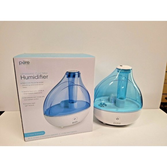 Pure Ultrasonic Cool Mist Humidifier Pure Enrichment 16 Hour Box Night Light - Picture 3 of 6
